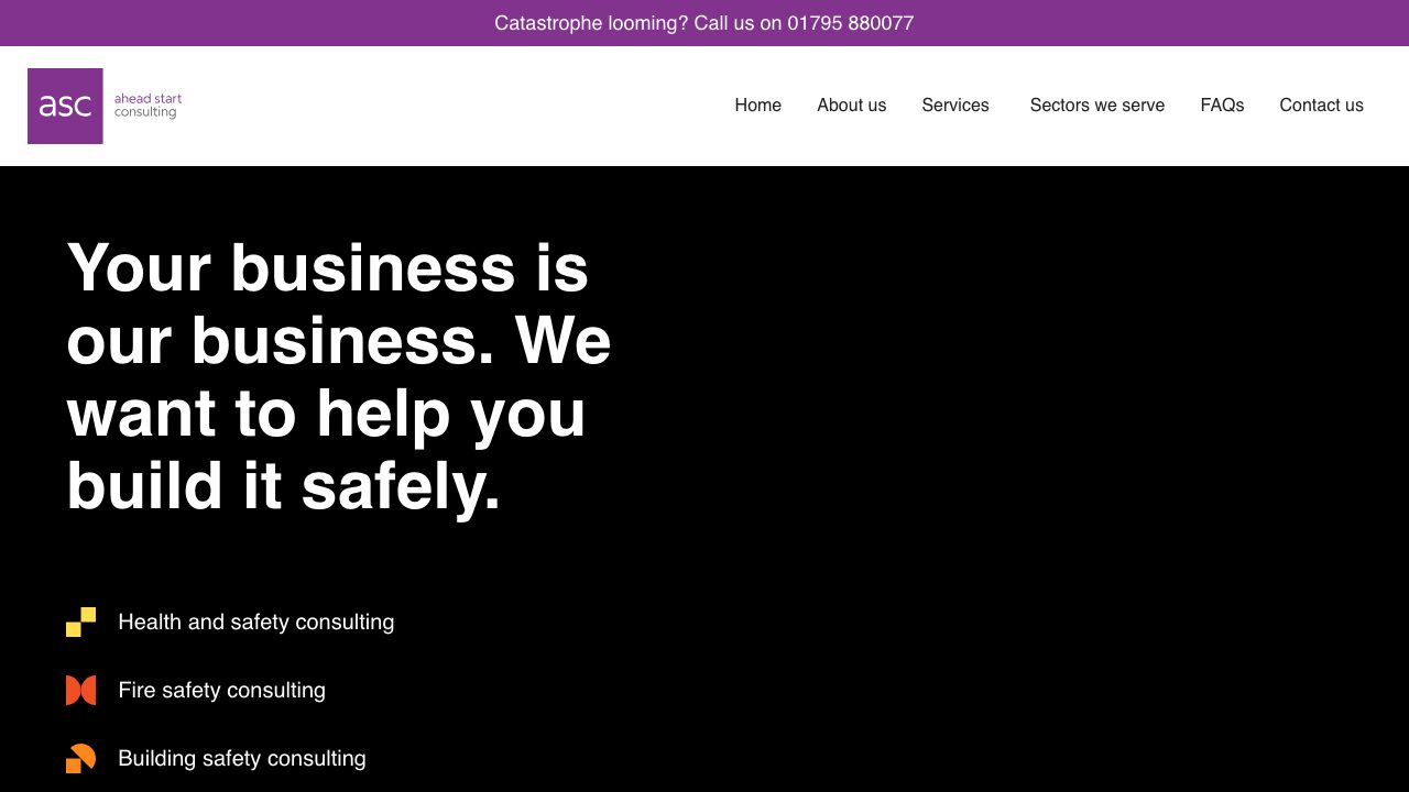 Ahead Start Consulting website