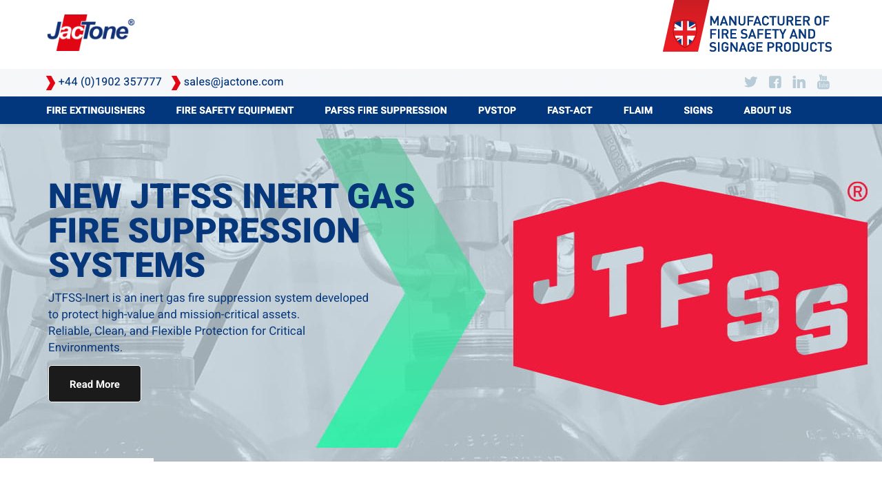 Jactone Products Ltd website