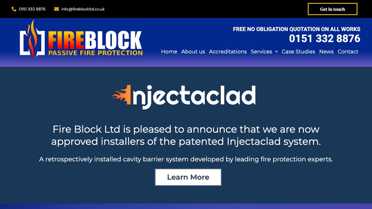 Flame Block LTD website