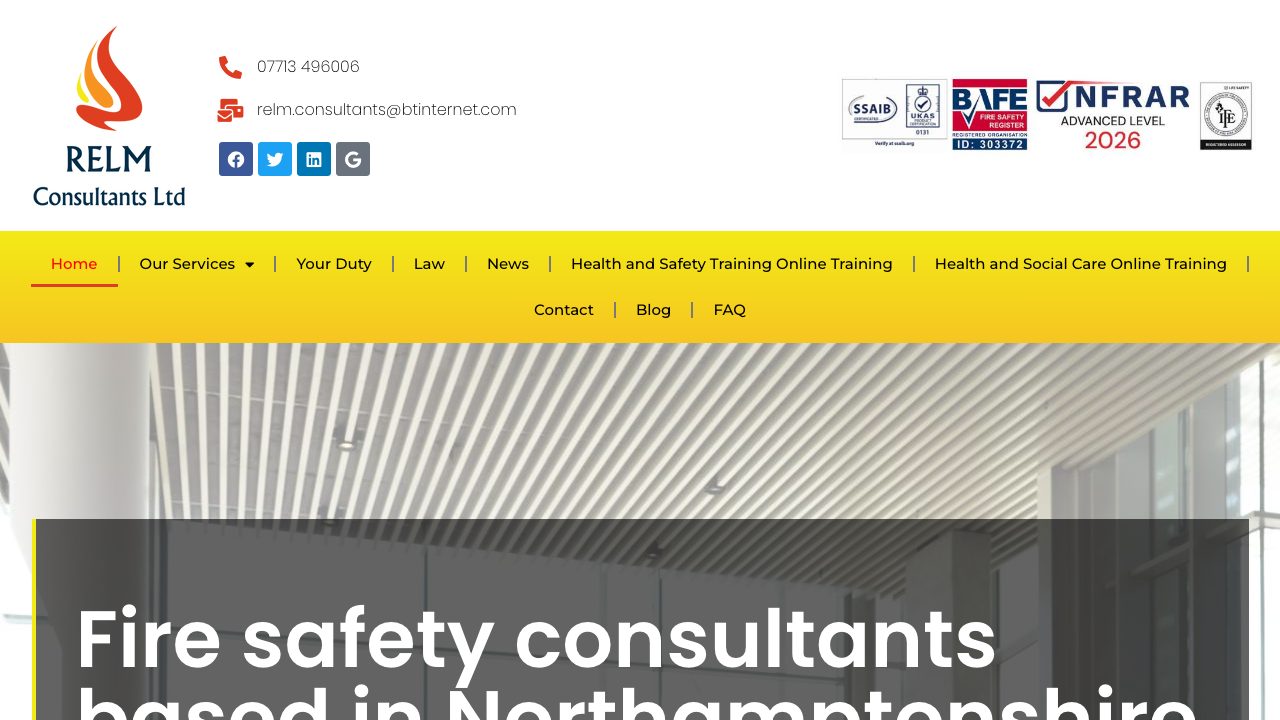 RELM Consultants Ltd website