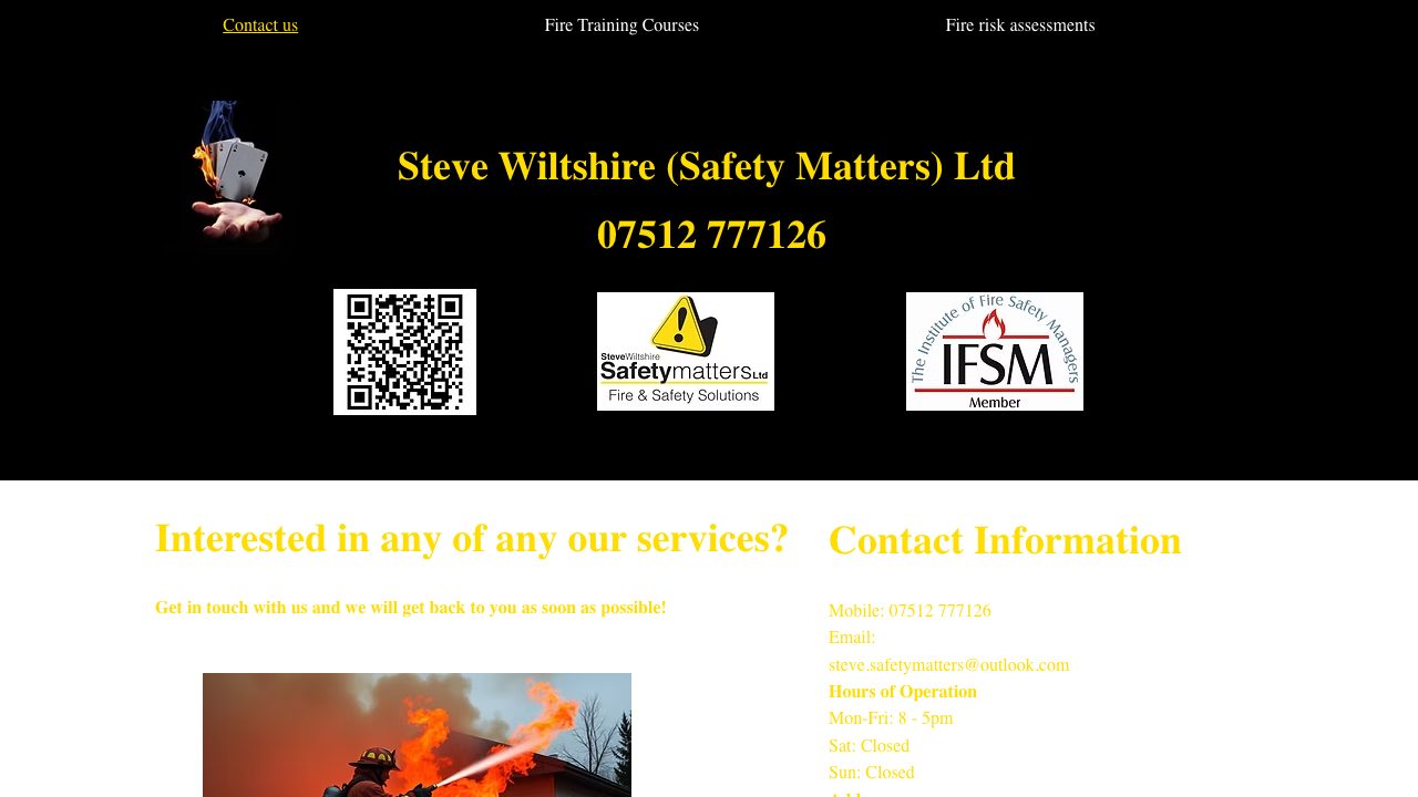 Steve Wiltshire (Safety Matters) Ltd website