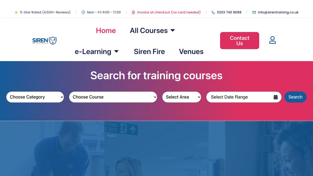 Siren Training LTD website
