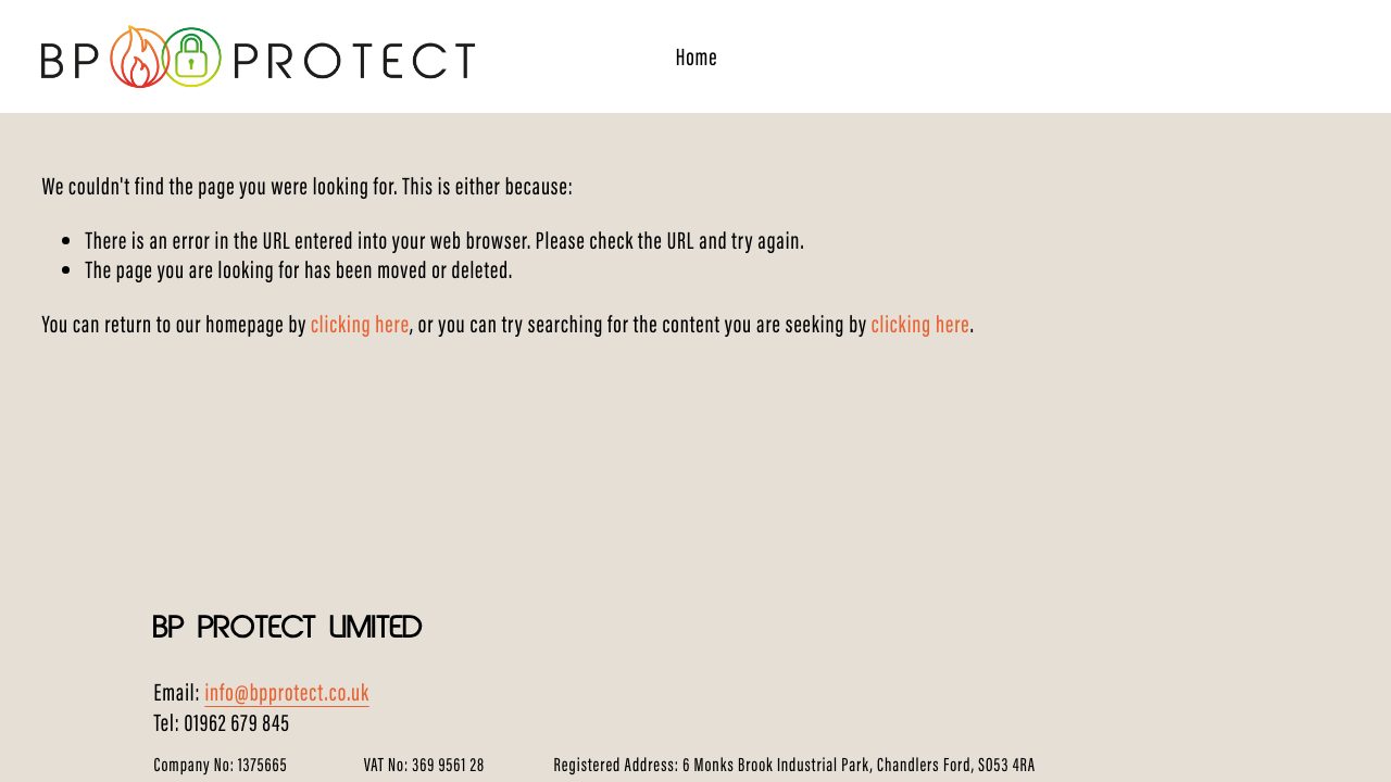 B P Protect website