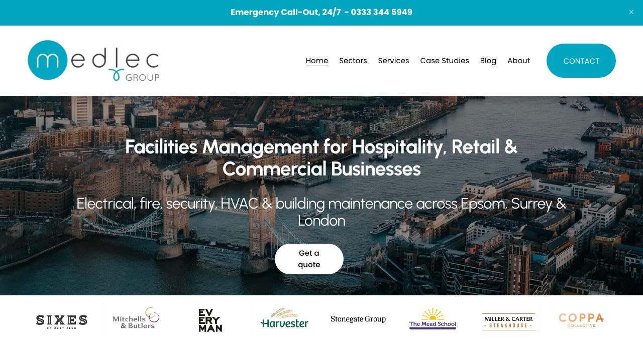 Med-Lec Electrical Contractors Ltd website