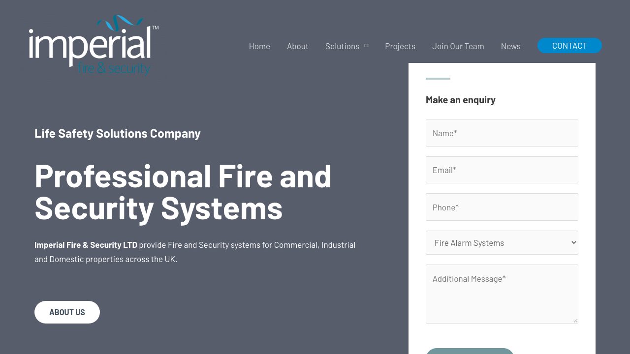 Imperial Fire & Security Ltd website