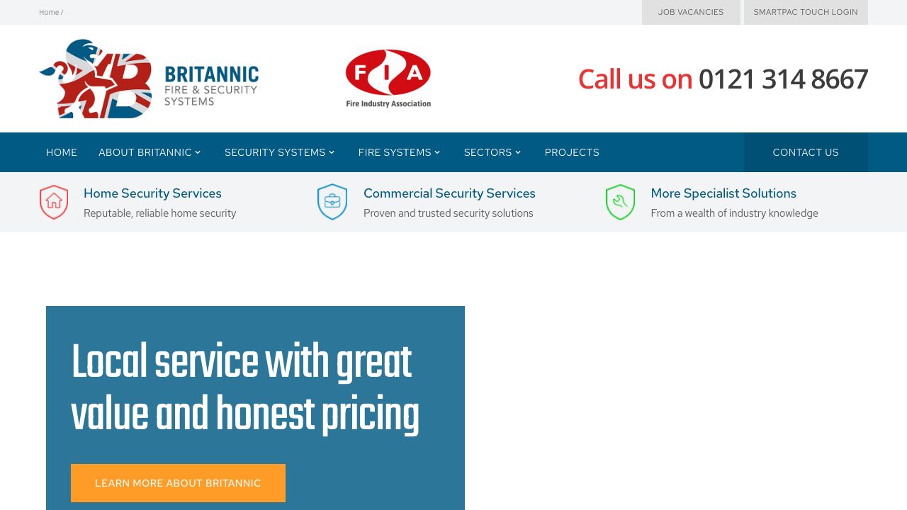 Britannic Fire & Security Systems Ltd website