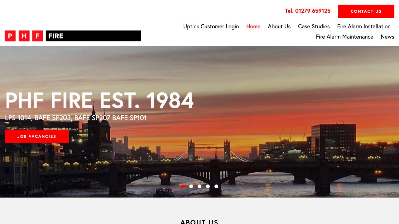 PHF Fire Ltd website