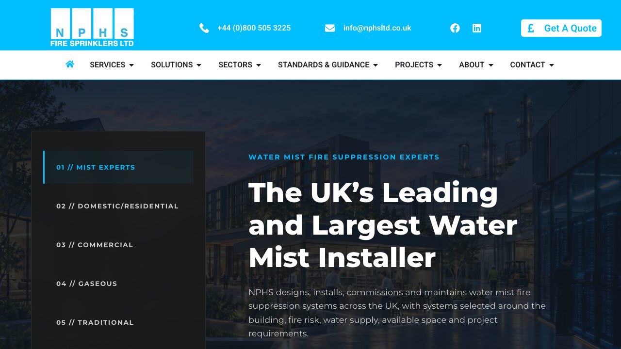 NPHS Fire Sprinklers Limited website