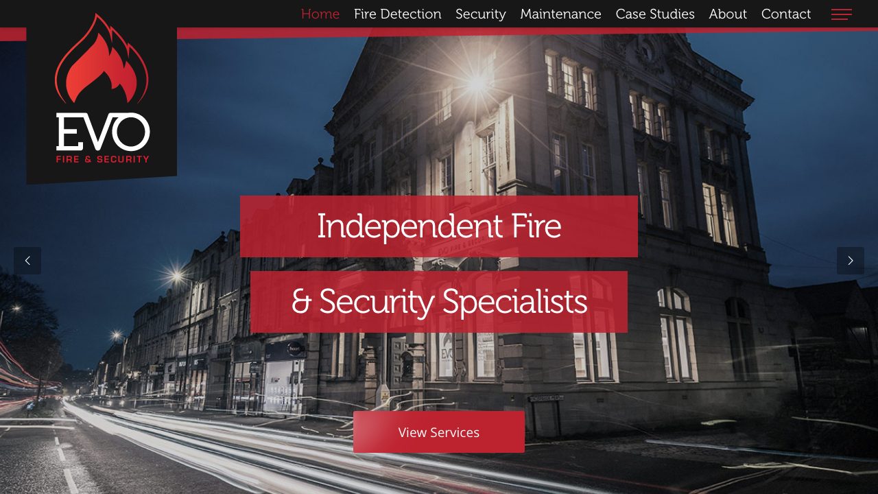 Evo Fire & Security website