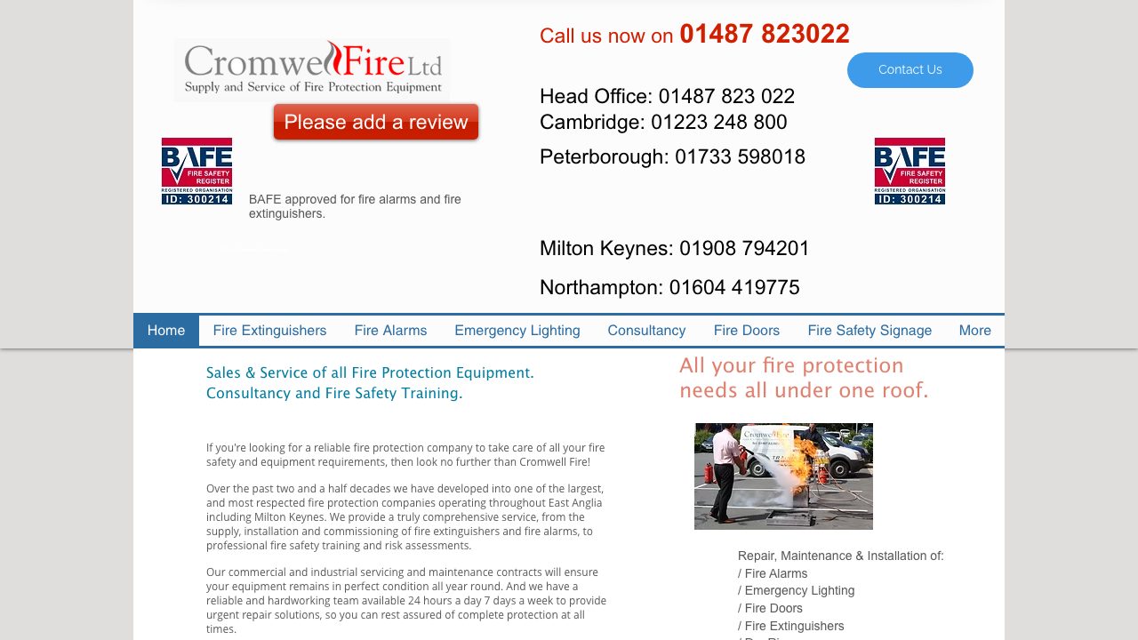 Cromwell Fire Ltd website