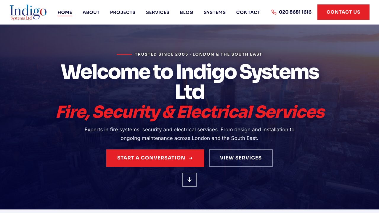 Indigo Systems Ltd website