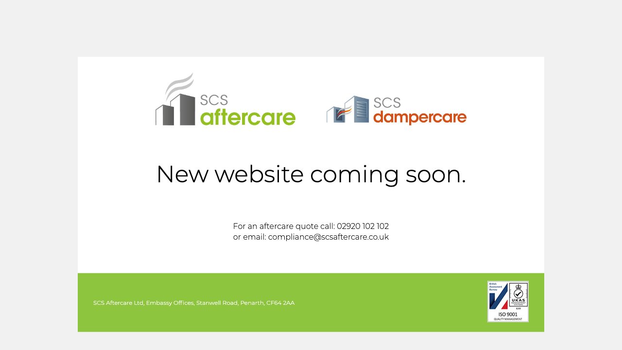 SCS Aftercare Ltd website