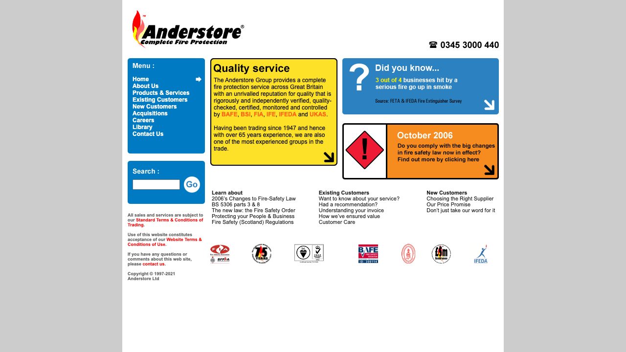 Anderstore Ltd website