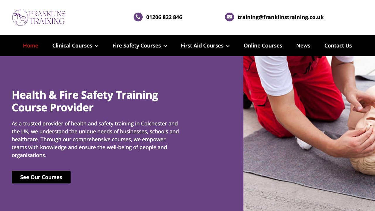 Franklins Training Ltd website