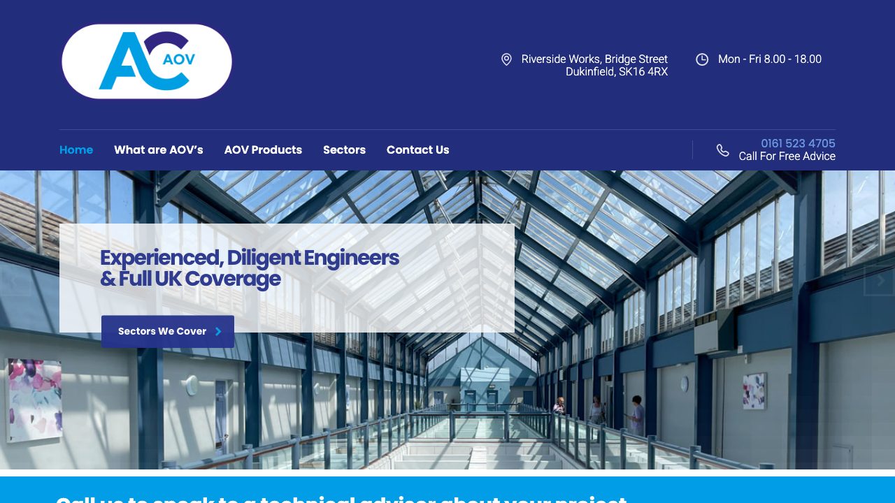 Central AOV Fire & Security Installation website