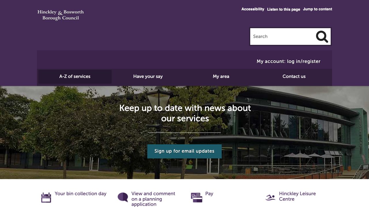 Hinckley and Bosworth Borough Council website