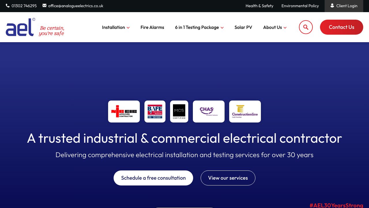 Analogue Electrics Ltd T/A AEL website