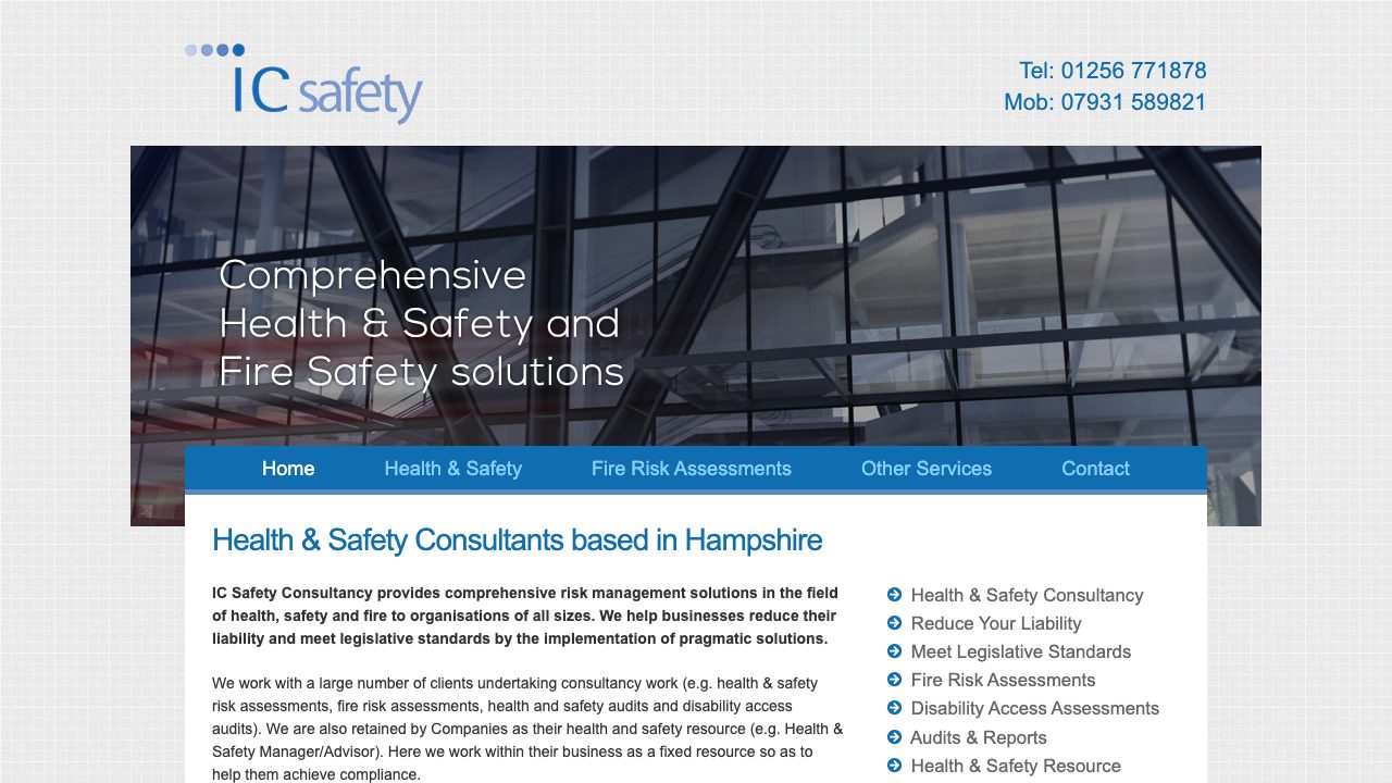 IC Safety Consultancy ltd website