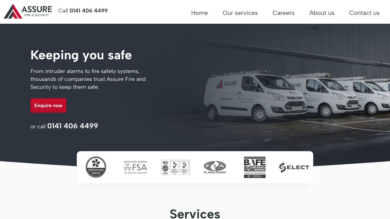 Assure Alarms Limited website