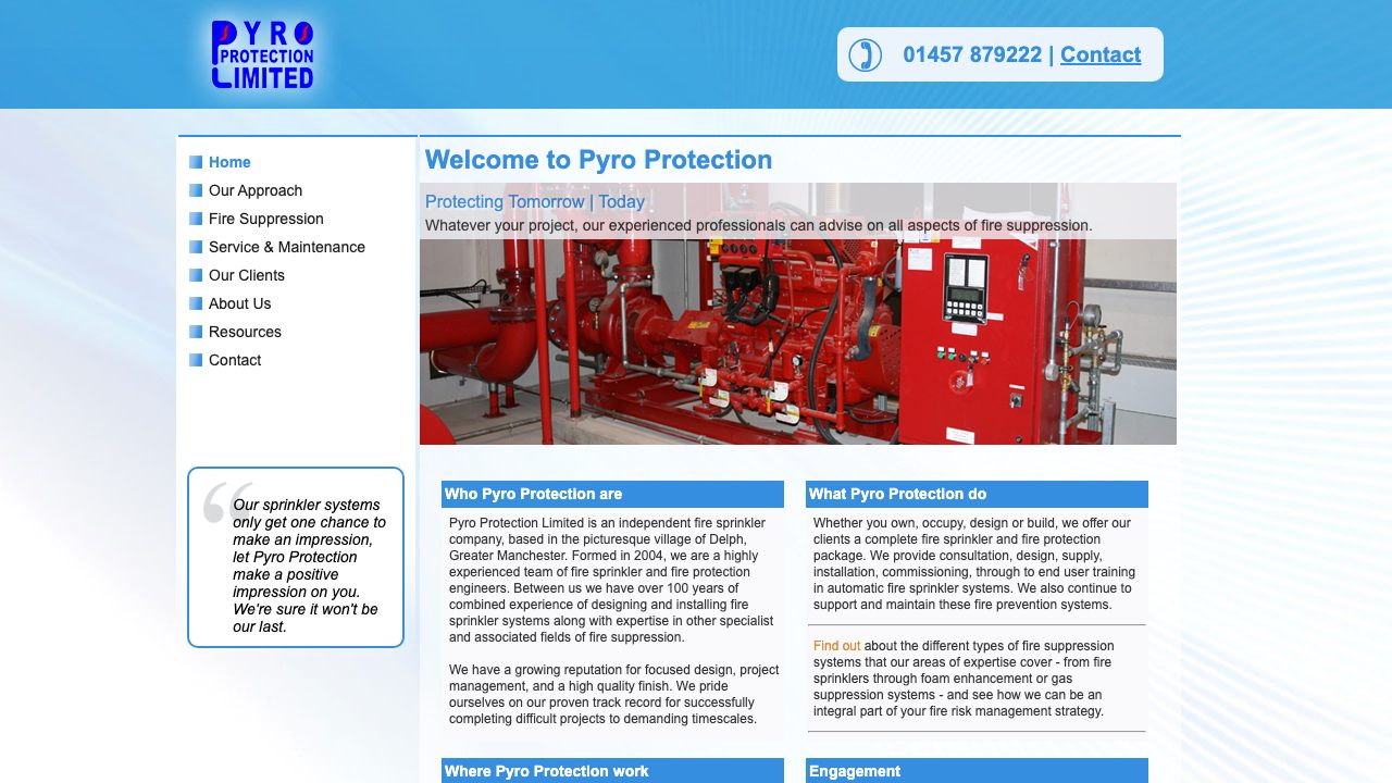 Pyro Fire Ltd website