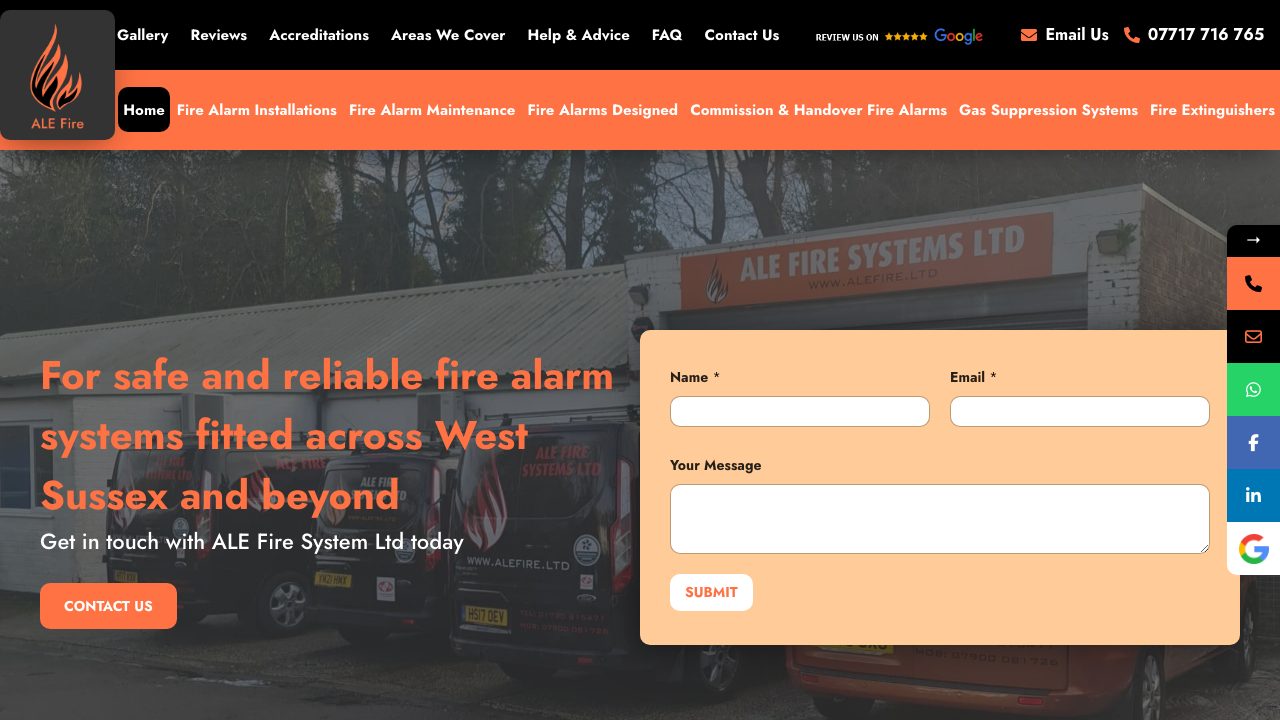 ALE Fire Systems Ltd website