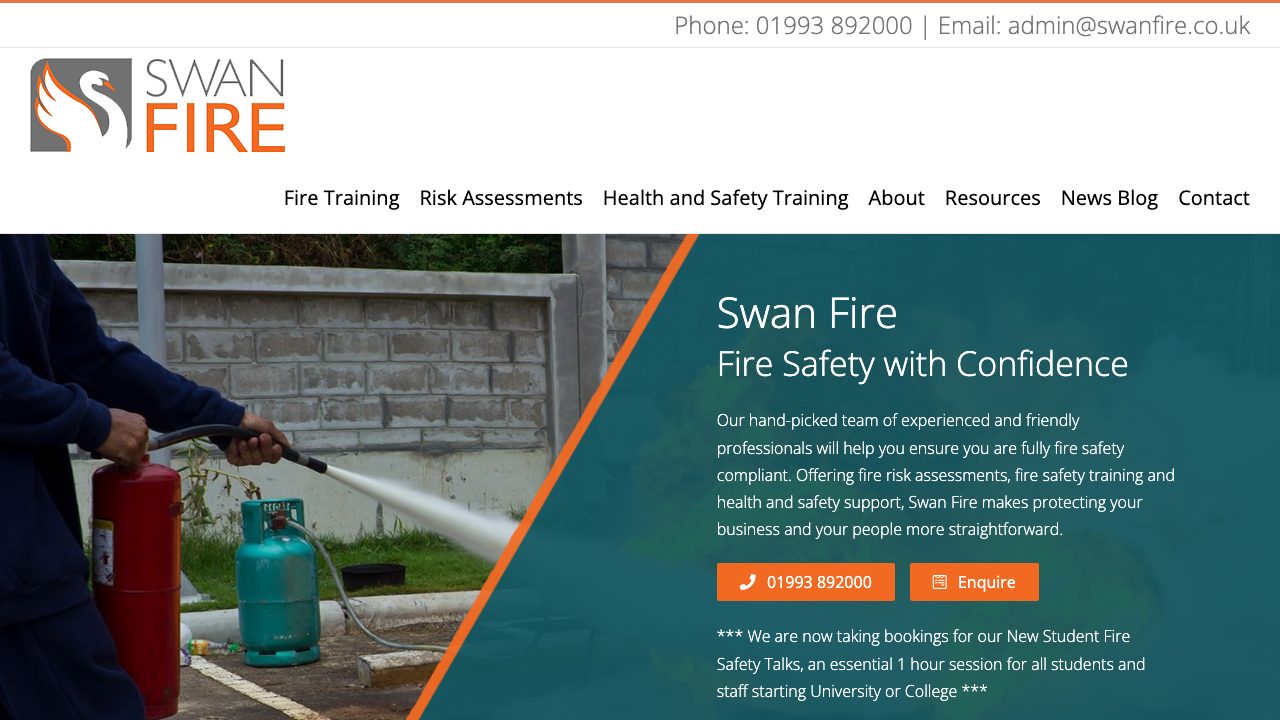 Swan Fire UK Limited website
