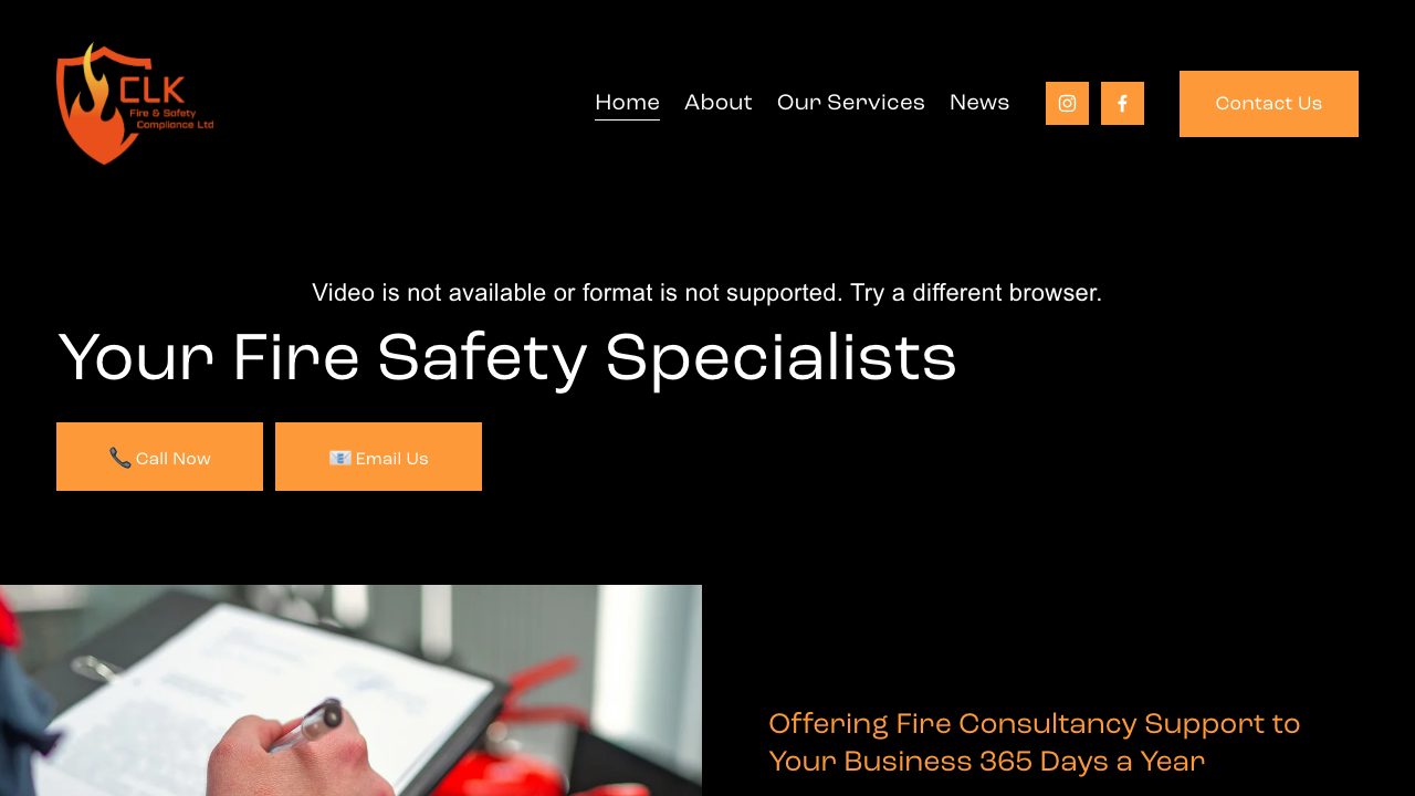 CLK Fire & Safety Compliance Ltd website