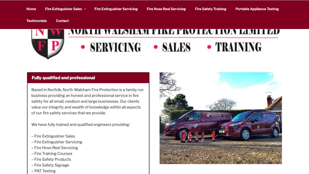 North Walsham Fire Protection Limited website