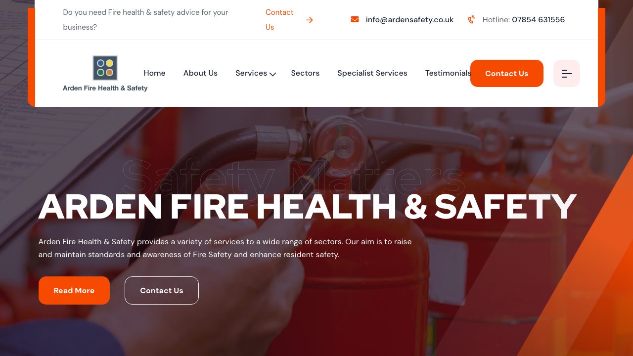 Arden Fire Health and Safety Limited website