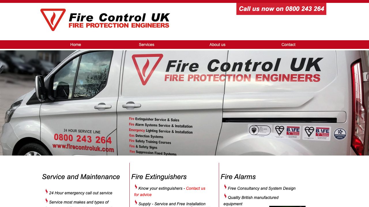 Fire Control UK Ltd website