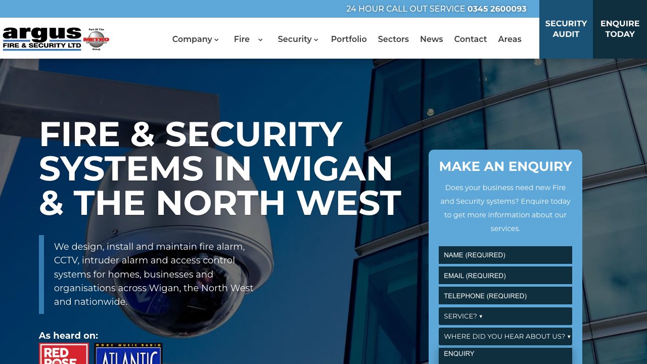 Argus Fire and Security Ltd website