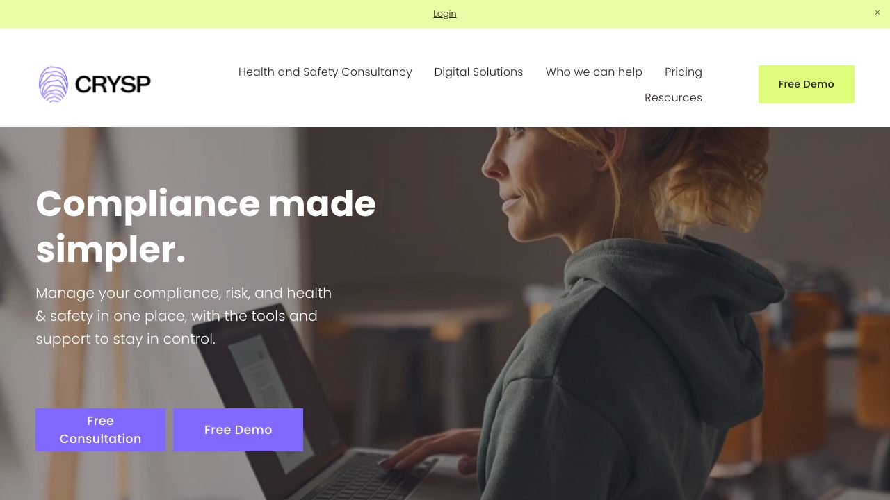 Crysp Ltd website