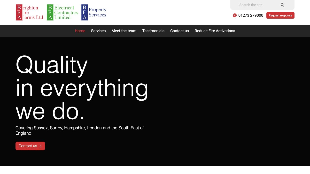 Brighton Fire Alarms website