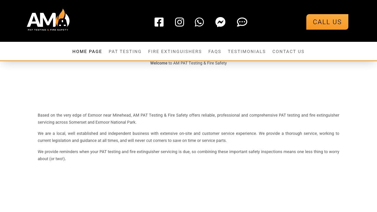 AM PAT Testing & Fire Safety website