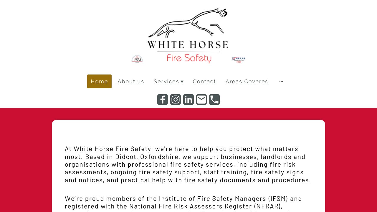 White Horse Fire Safety website