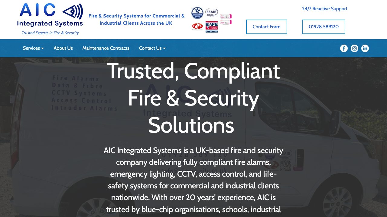 AIC Integrated Systems Ltd website