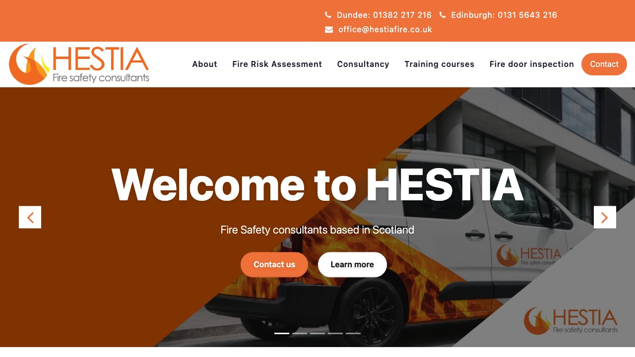 Hestia Fire Protection Ltd website