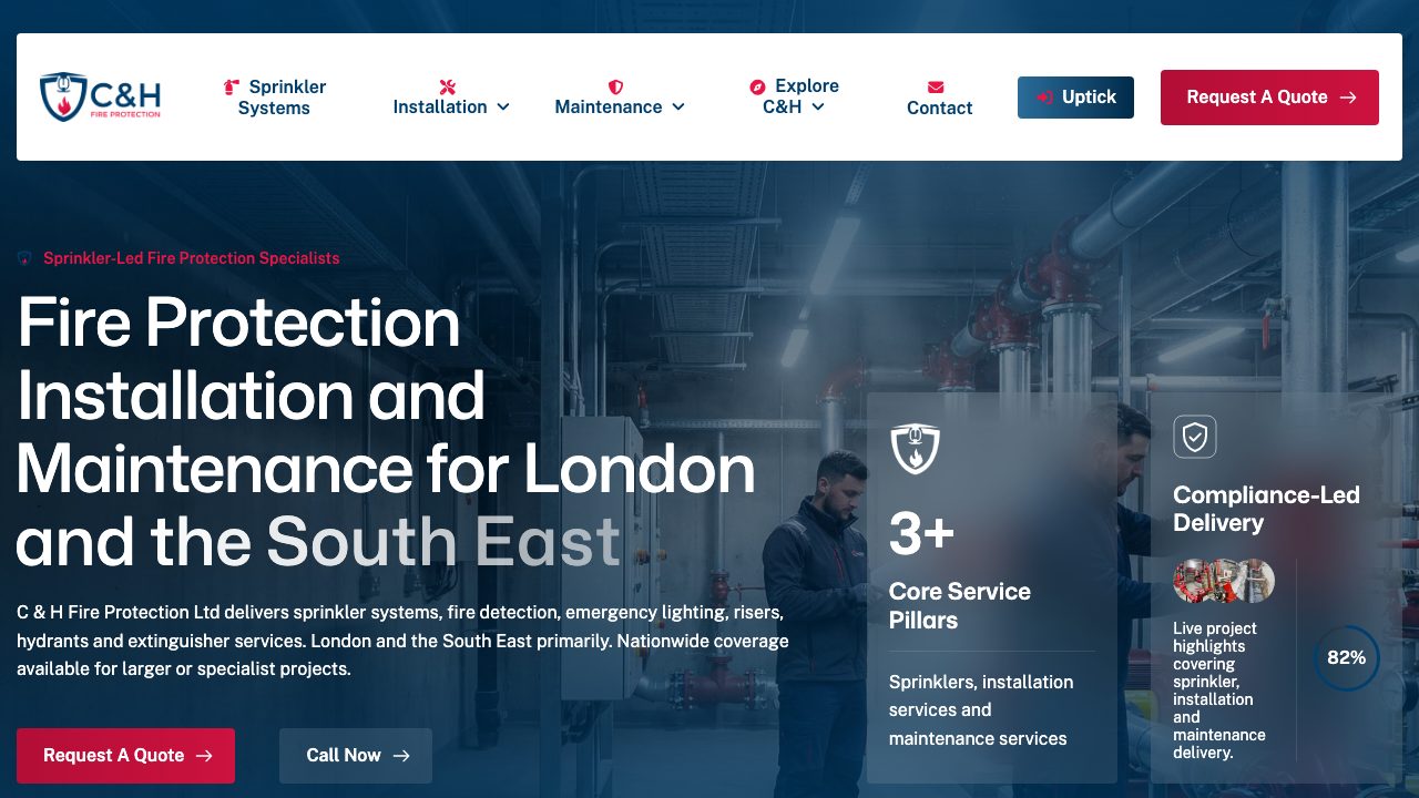 C&H Fire Protection Ltd website