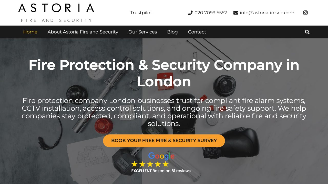 Astoria Fire and Security Ltd website