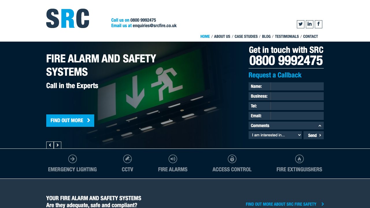 SRC Fire Safety Ltd website