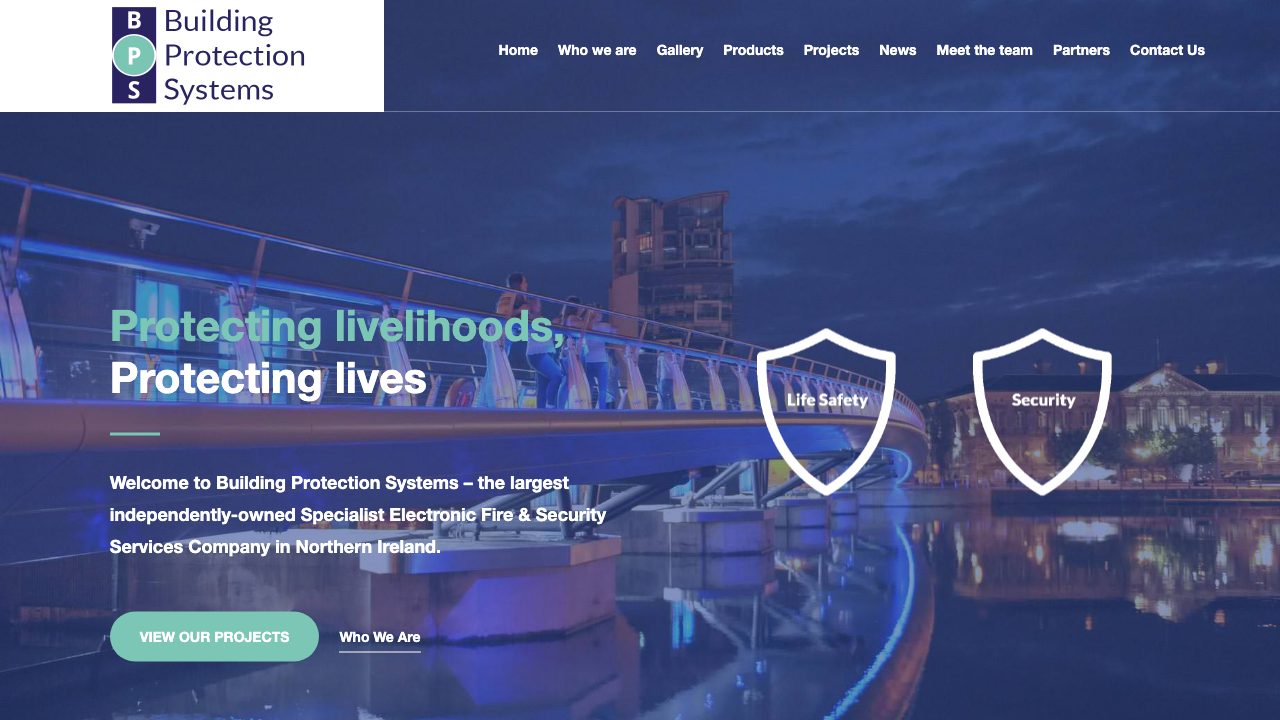 Building Protection Systems (NI) Ltd website