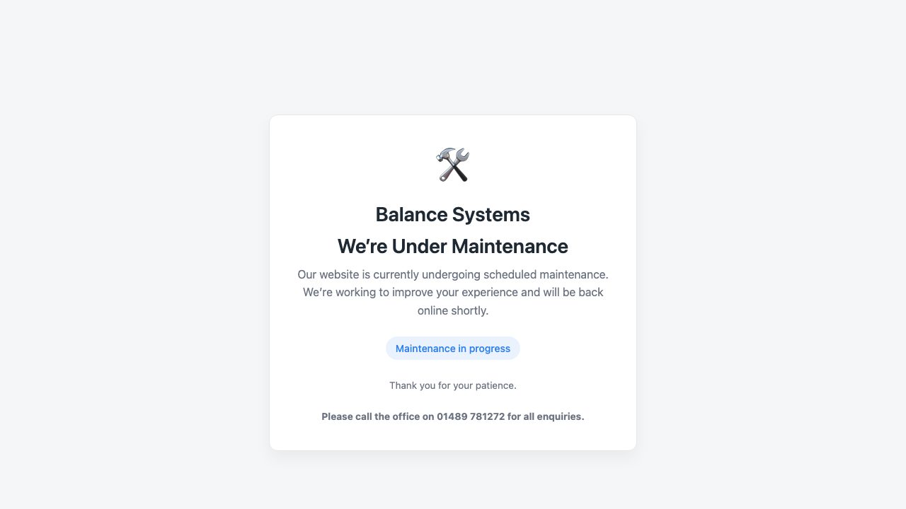 Balance Systems Ltd website
