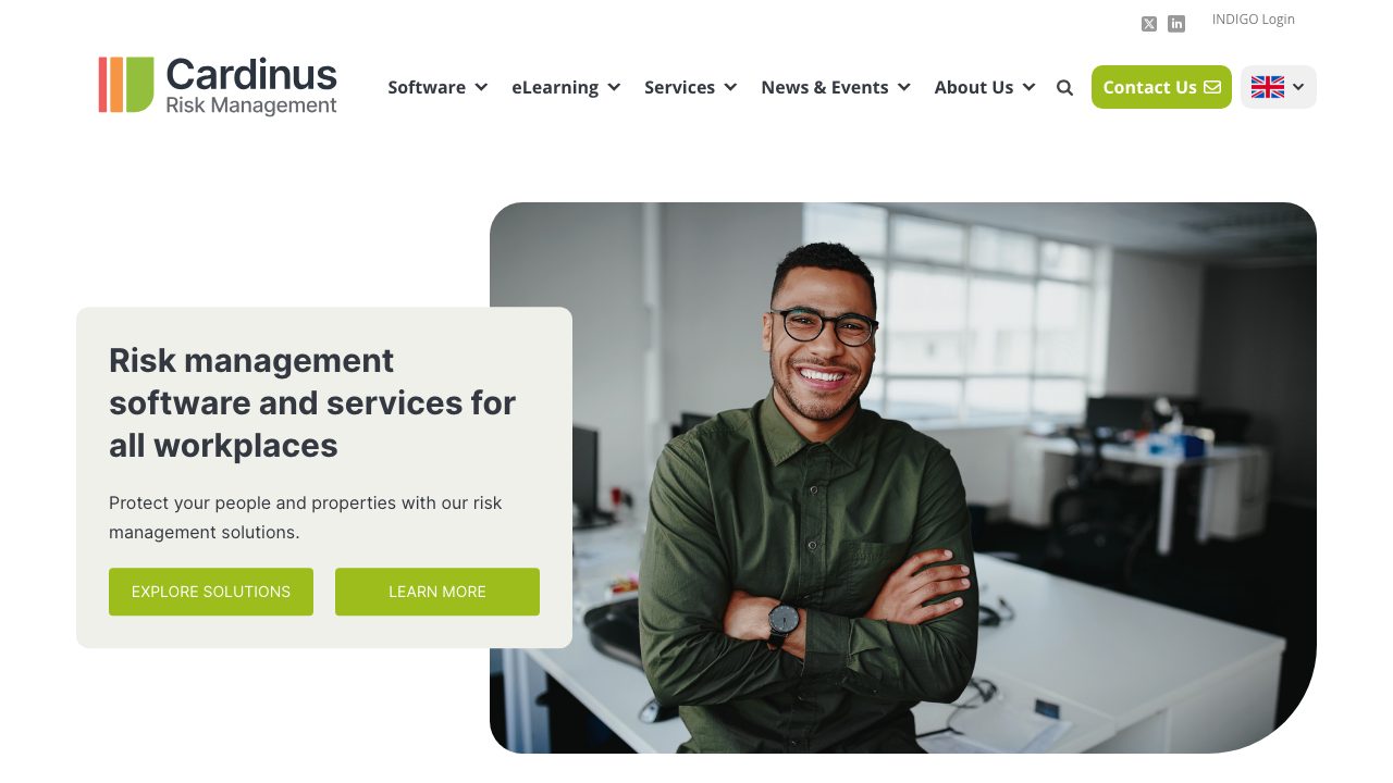Cardinus Risk Management website