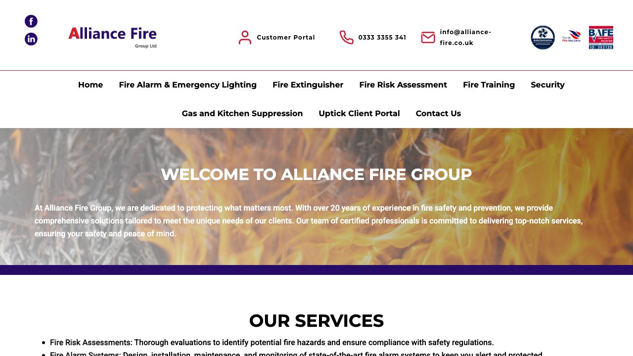 Alliance Fire Group Ltd website