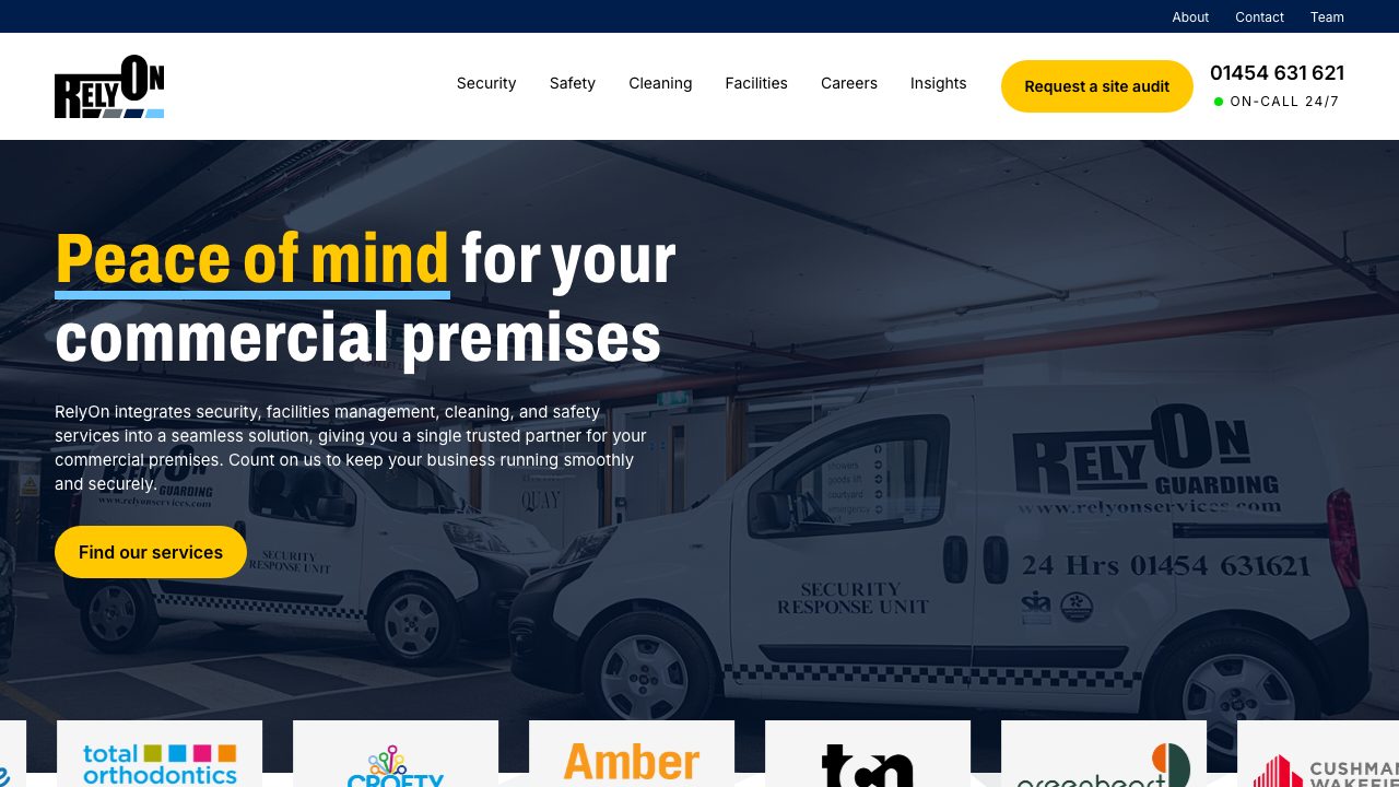 Relyon Safety Services website