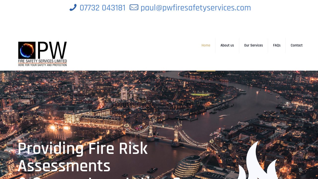 PW Fire Safety Services website