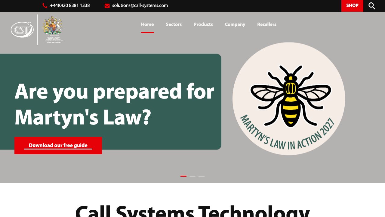 Call Systems Technology Ltd website