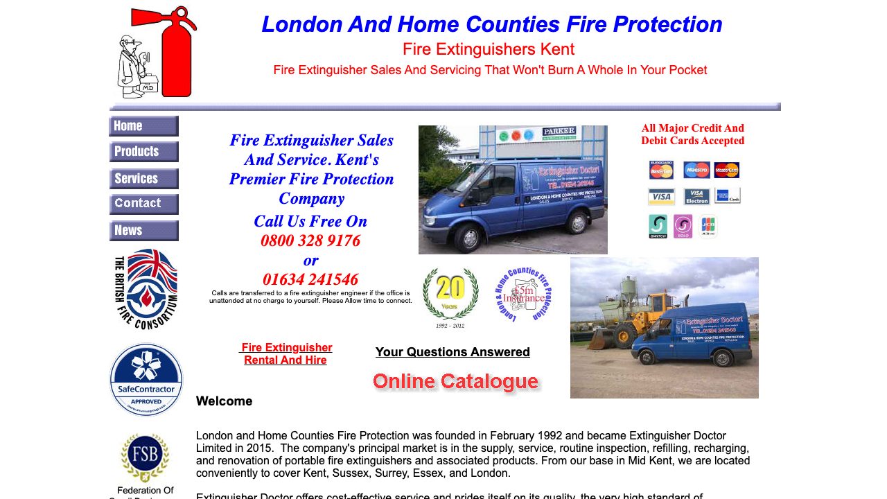 Extinguisher Doctor website