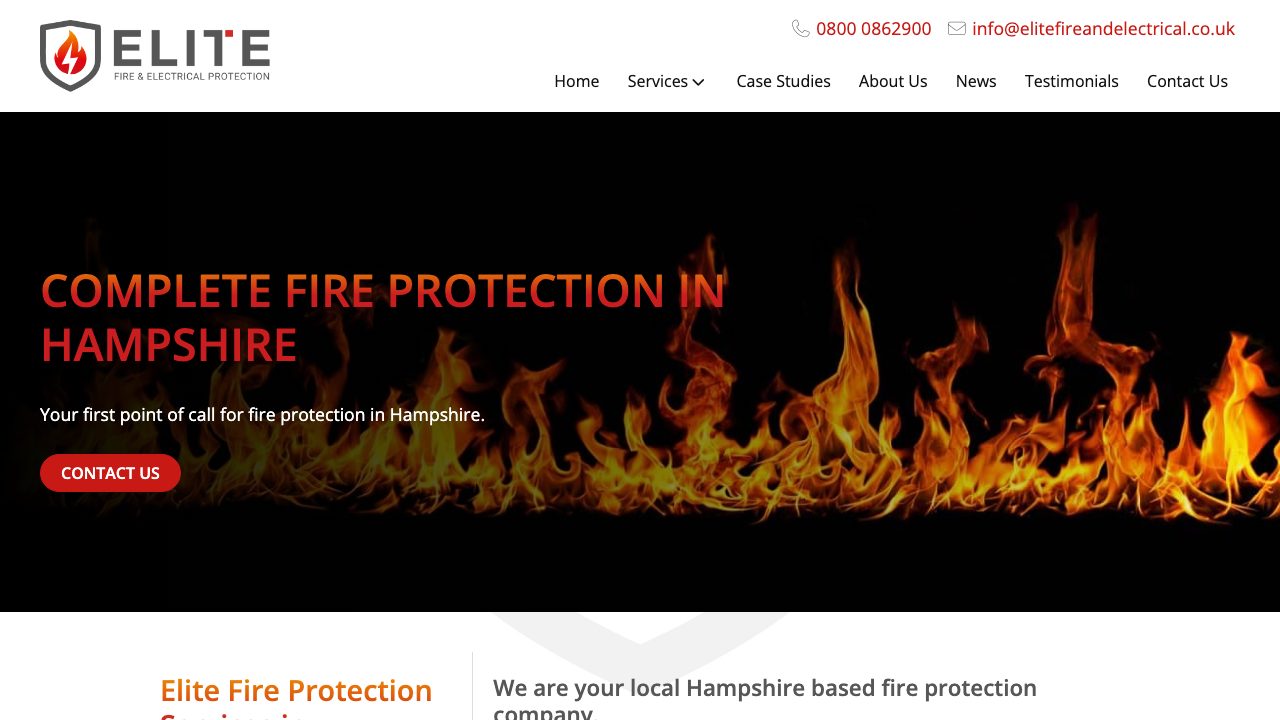 Elite Fire & Electrical Protection Ltd website