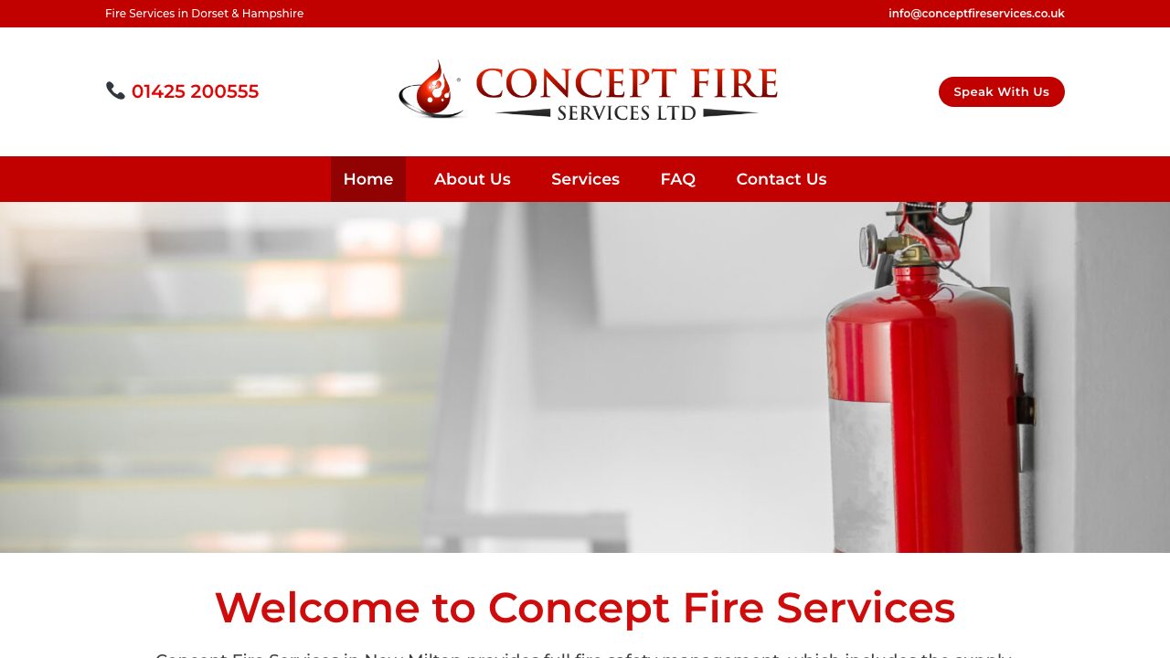 Concept Fire Services Ltd website